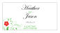 Personalize Flowers Horizontal Small Rectangle Wedding Labels